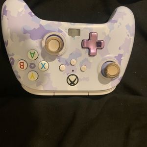 White and purple Xbox one controller